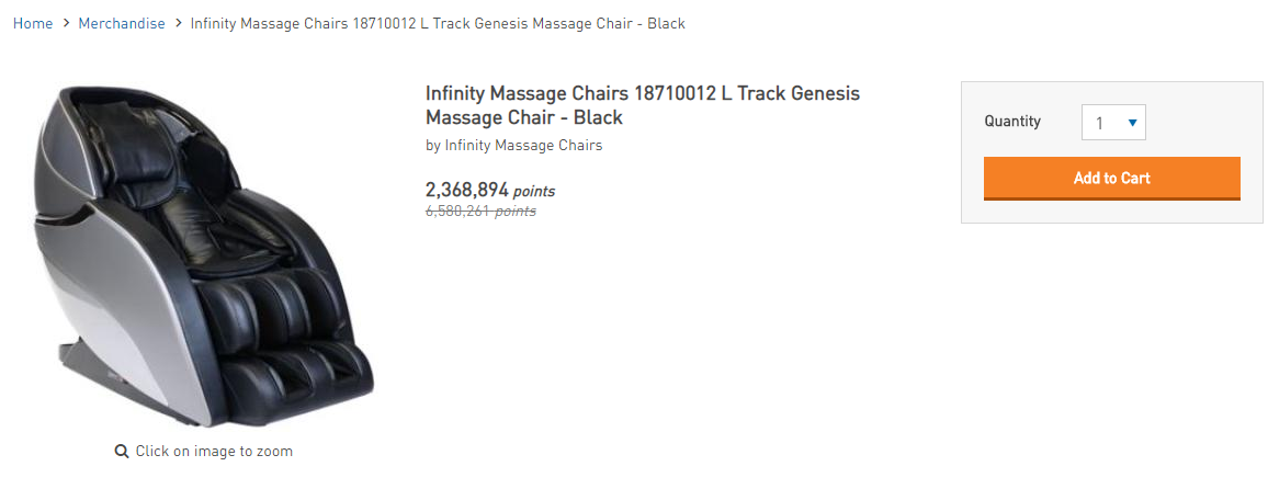 Infinity Massage Chair PNC Points 1