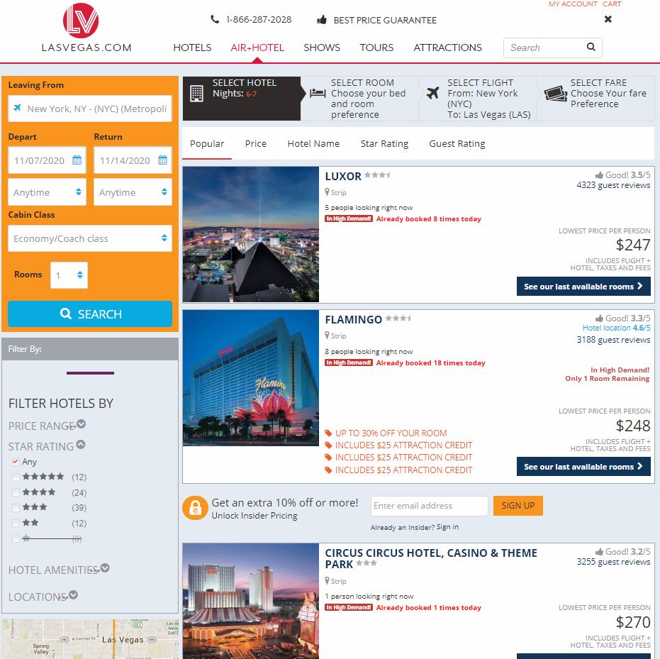 LasVegas.com Las Vegas Packages