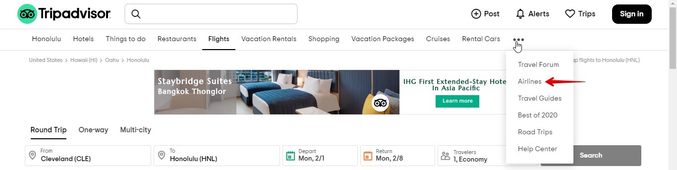 TripAdvisor airlines