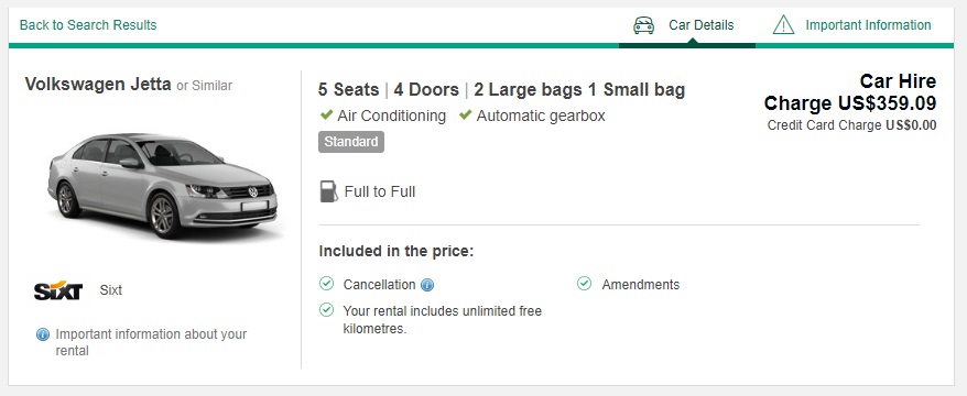 TripAdvisor car rental book