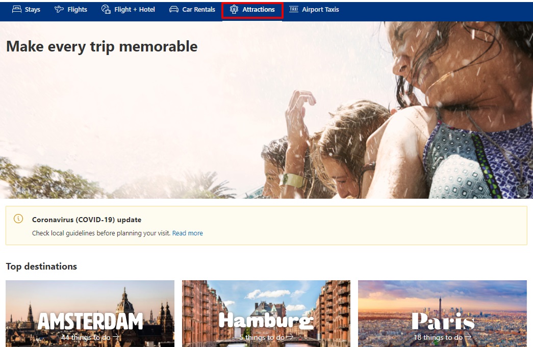 Booking.com attractions