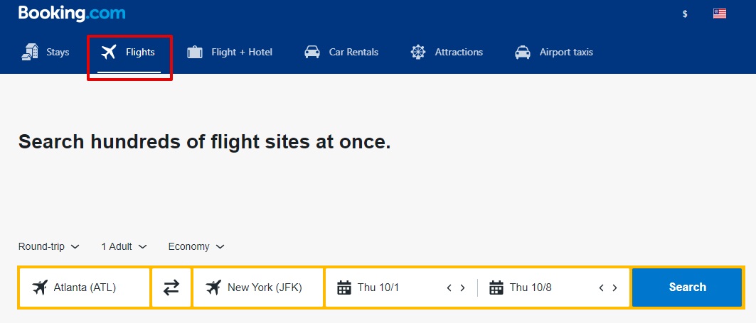 Booking.com flights