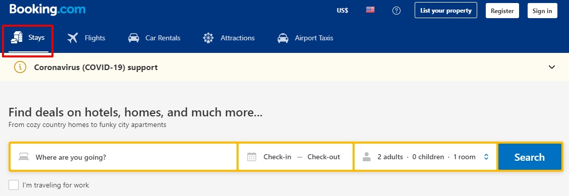 Booking.com stays