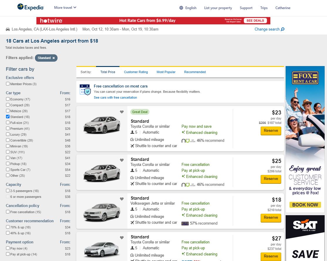Expedia Car Rental