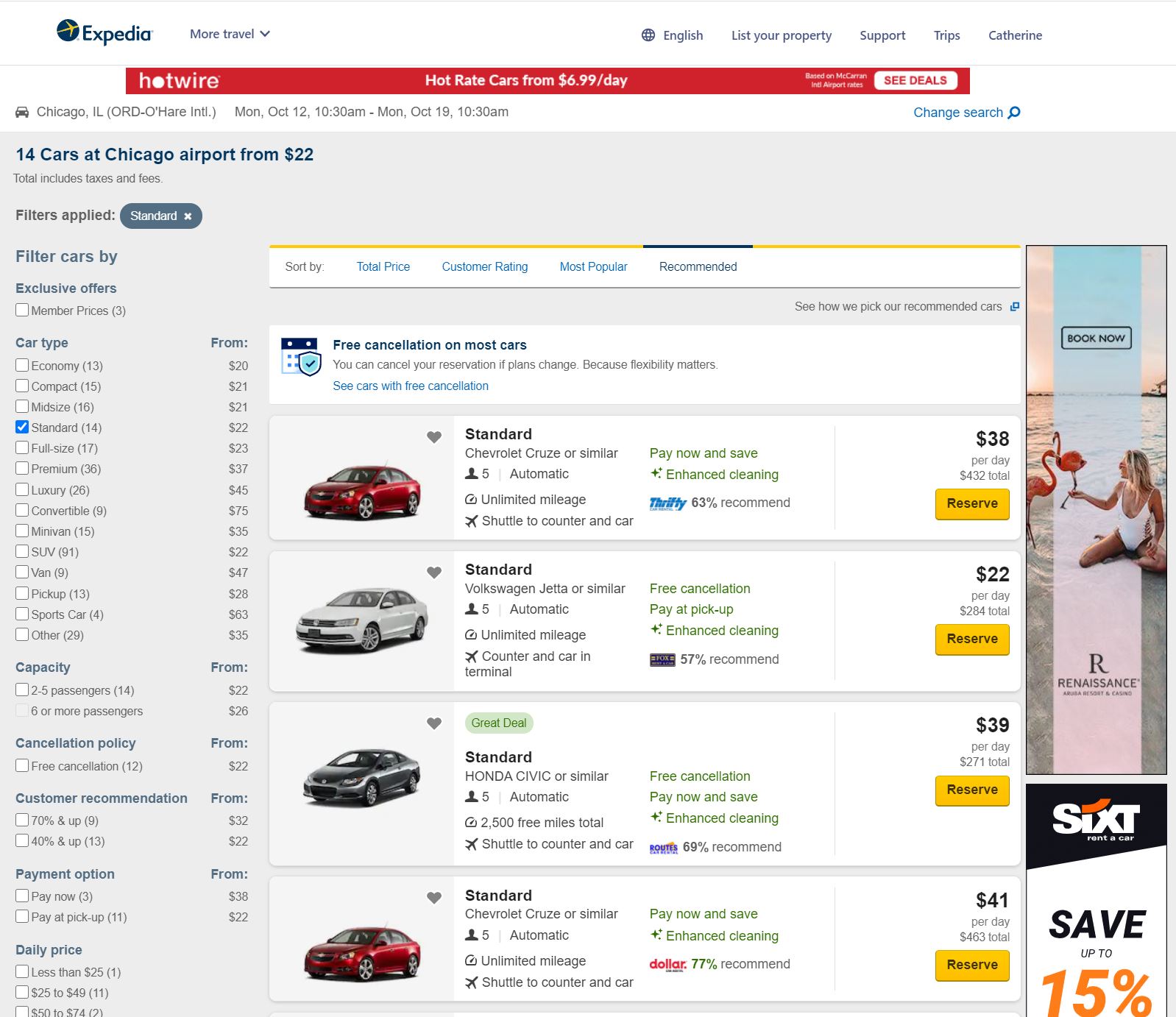 Expedia Car Rental
