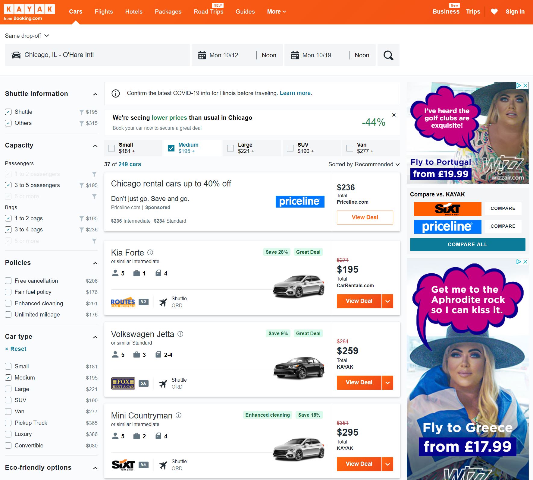 Kayak Car Rental