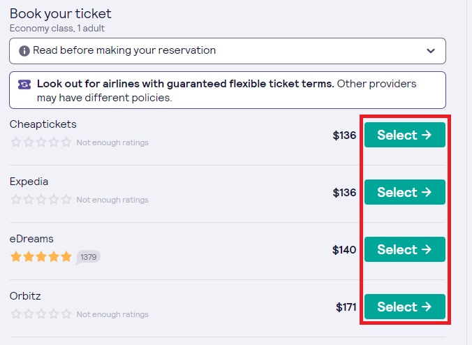 Skyscanner flight book your ticket