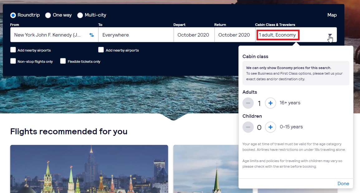 Skyscanner flight travelers