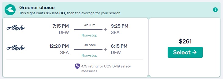 Skyscanner greener choice