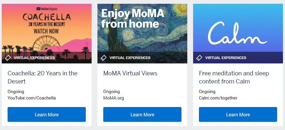 Amex Virtual Experiences