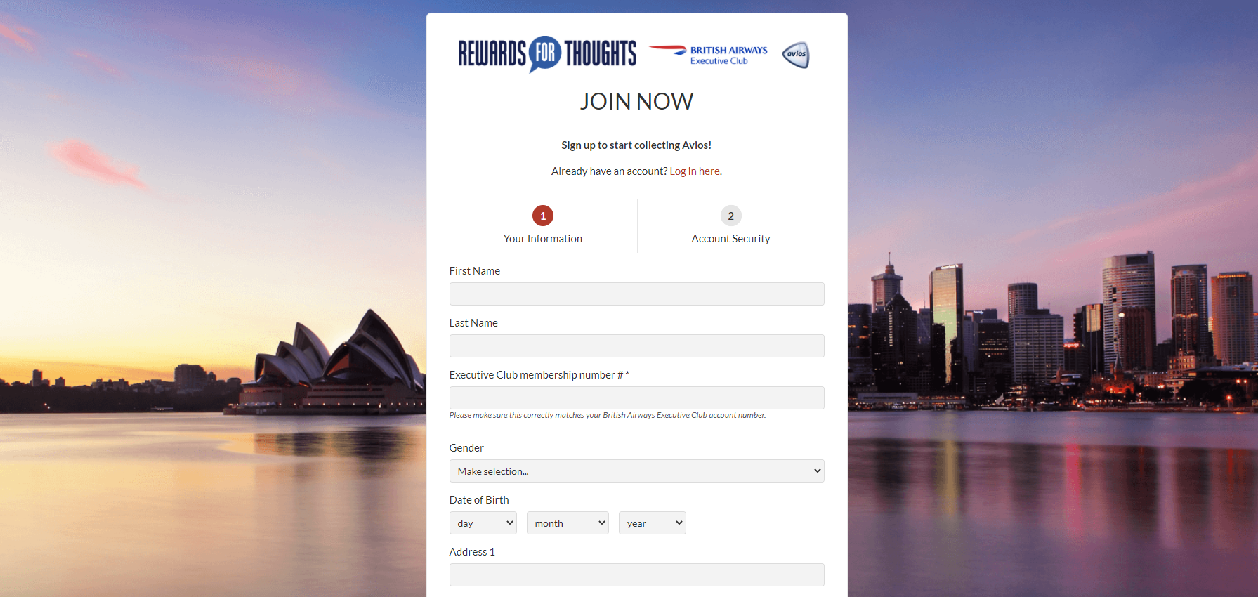 British Airways Rewards for Thoughts