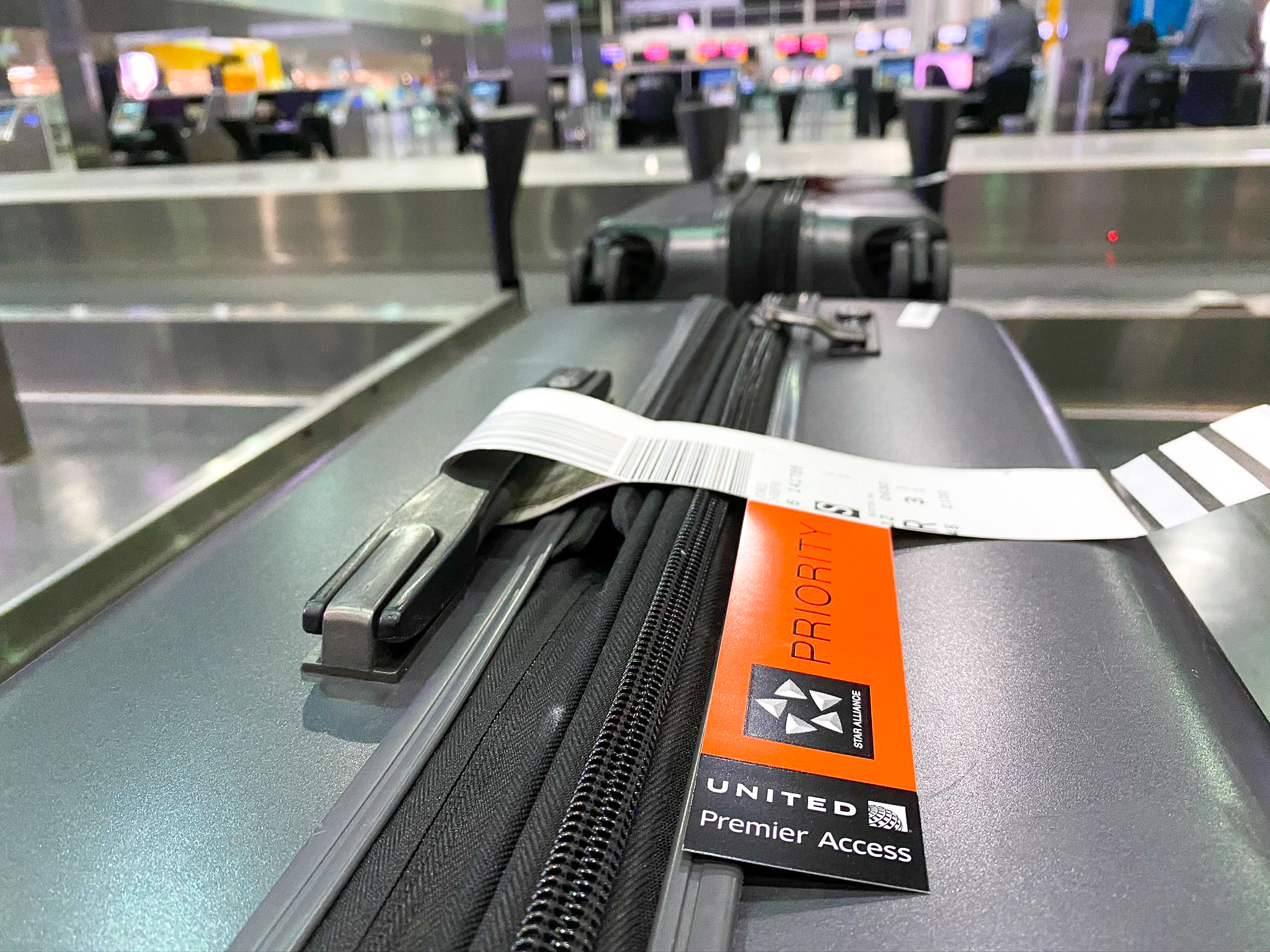 Delsey luggage with Star Alliance priority tag