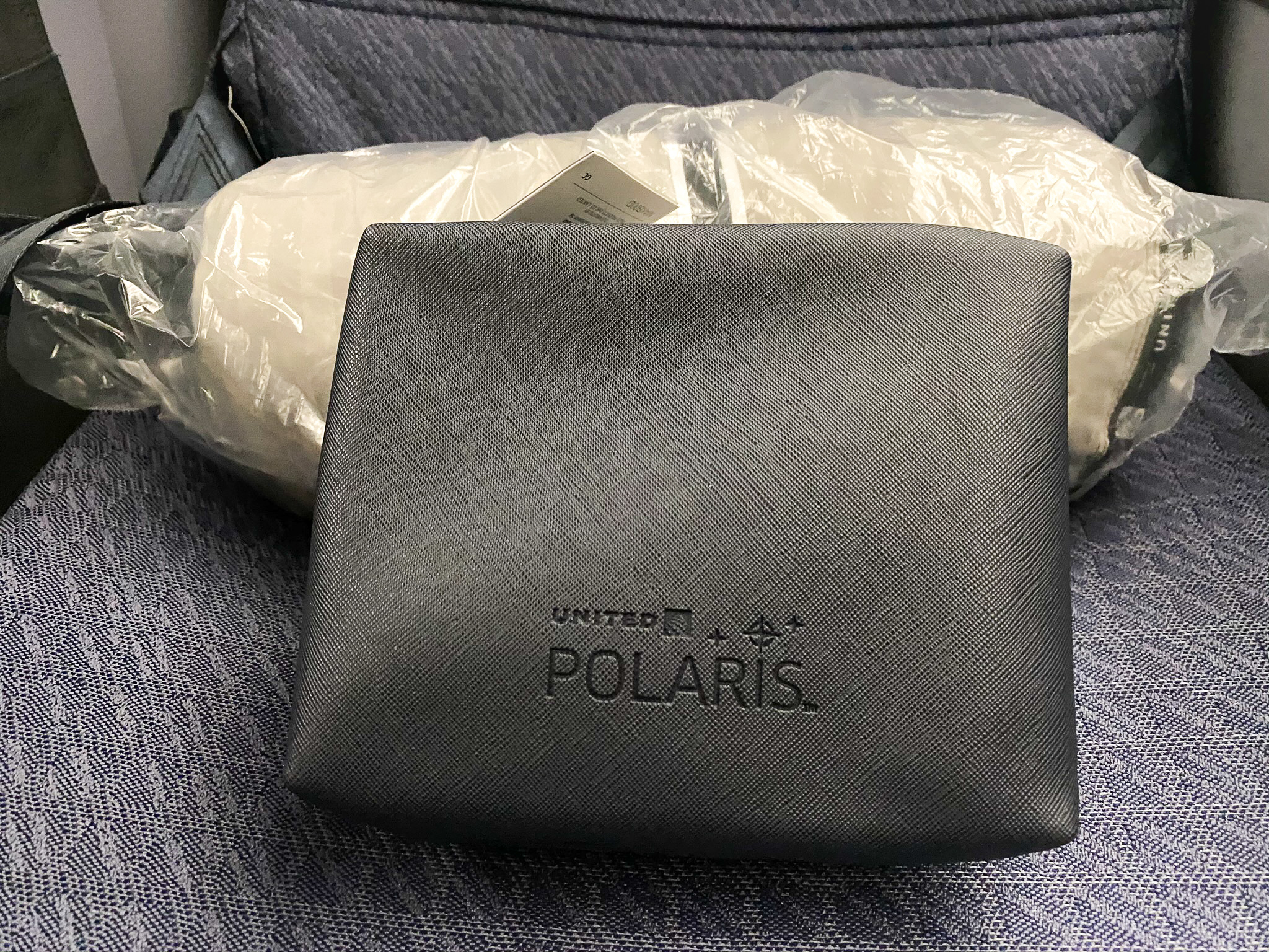 United Boeing 787 Dreamliner Polaris Business Class amenity kit