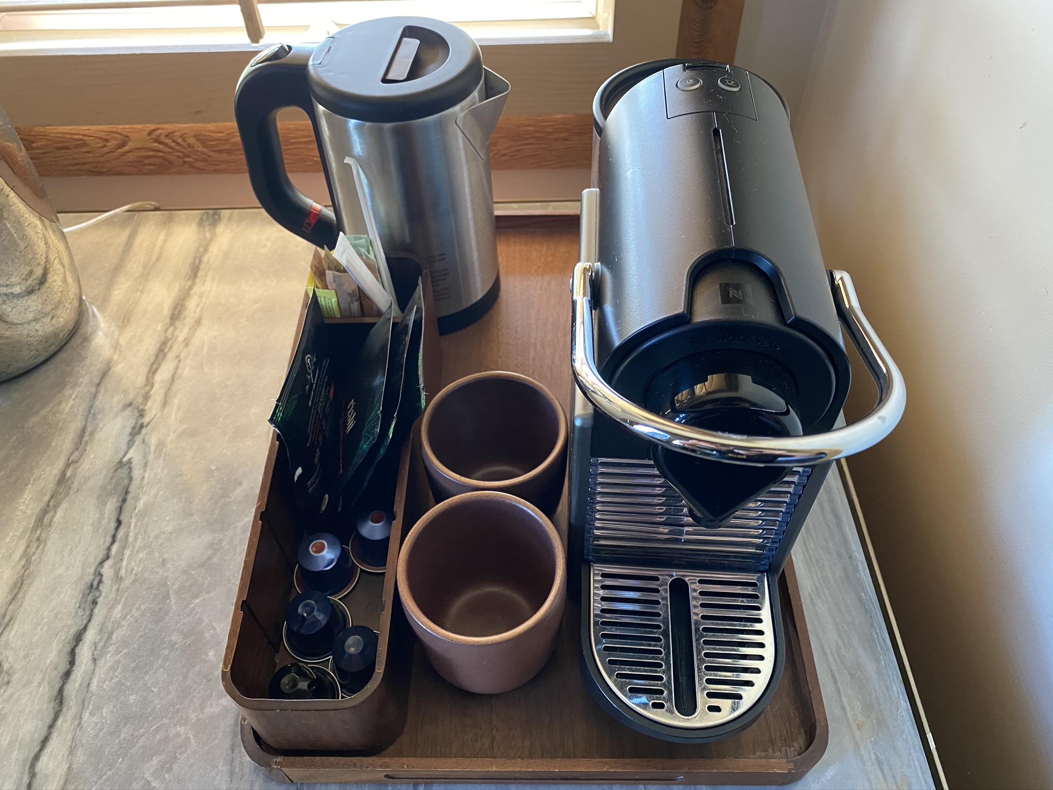 Ventana Big Sur an Alila Resort Ventana fireplace guestroom Nespresso machine