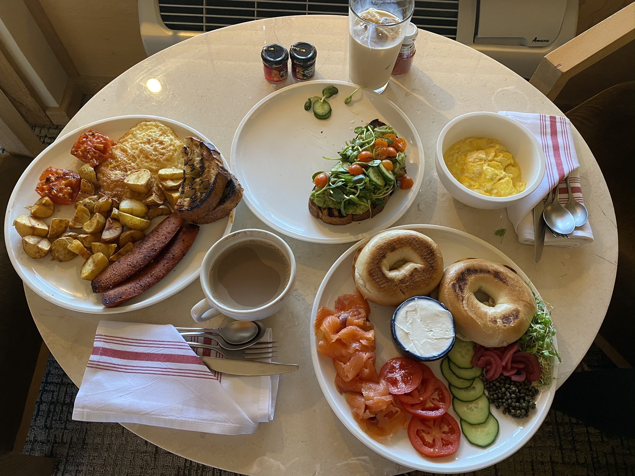 Ventana Big Sur an Alila Resort in room dining breakfast spread