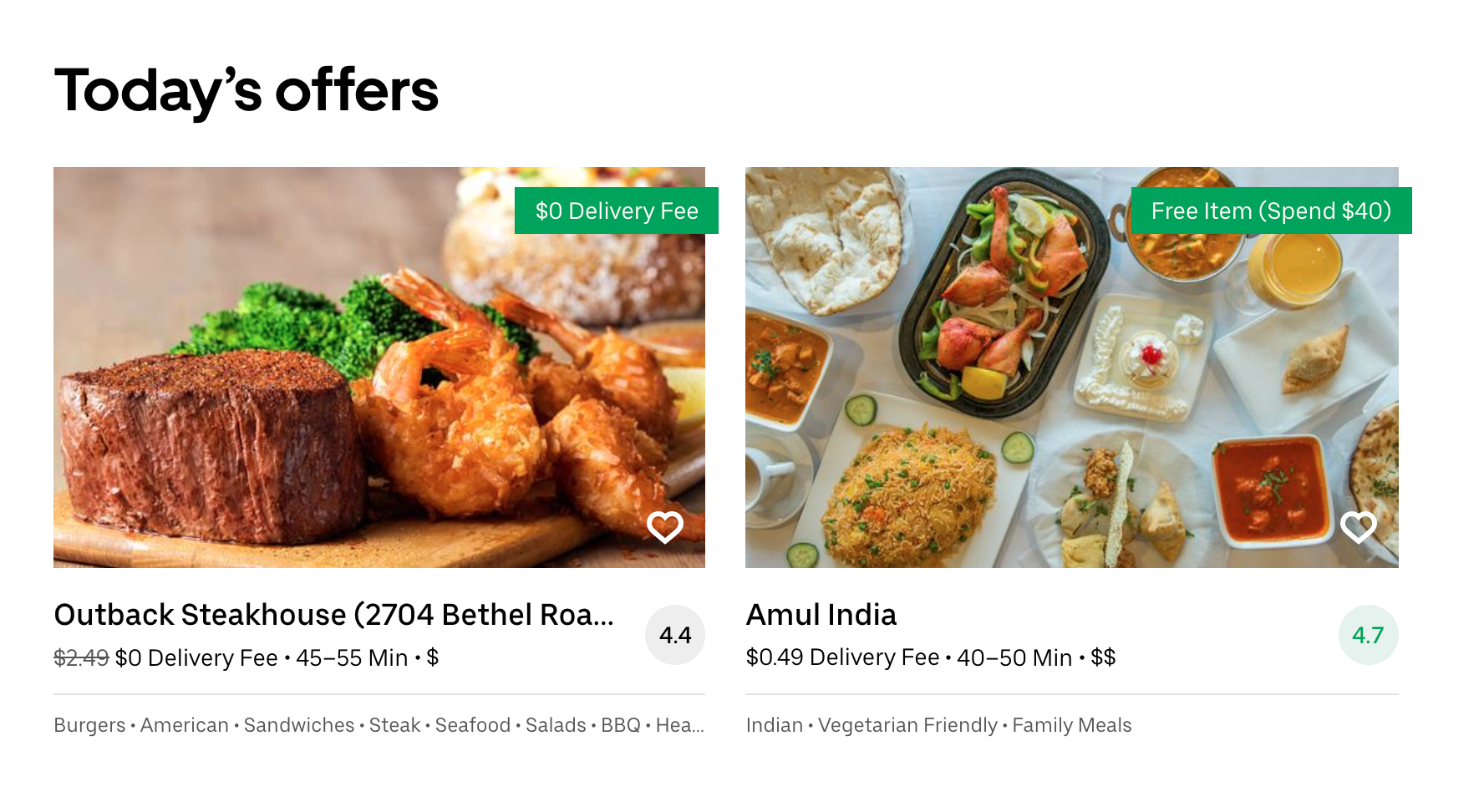Uber Eats deals