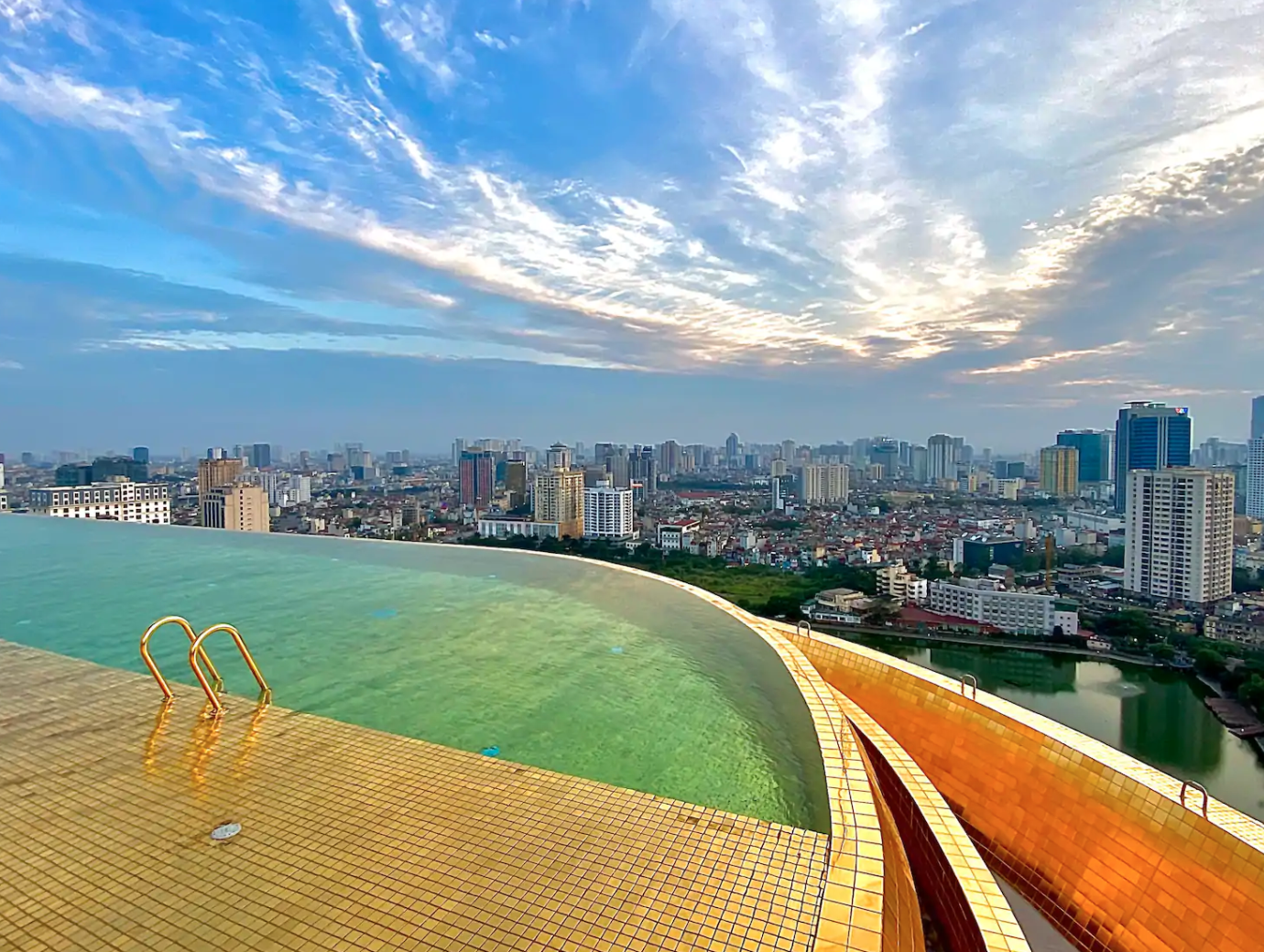 rooftop pool at dolce by wyndham hanoi golden lake Rooftop pool at Dolce by Wyndham Hanoi Golden Lake
