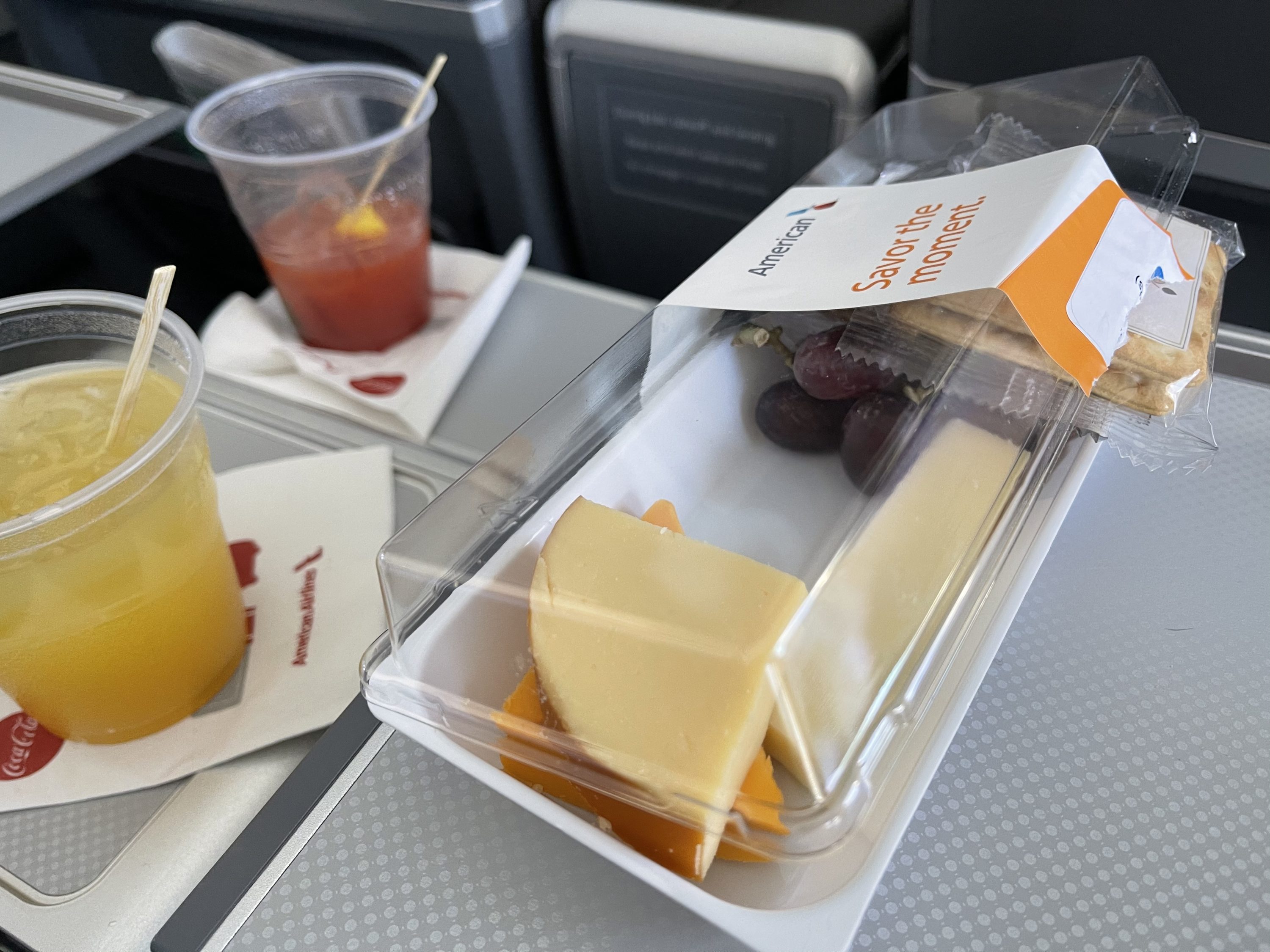 American Airlines Cheese Tray
