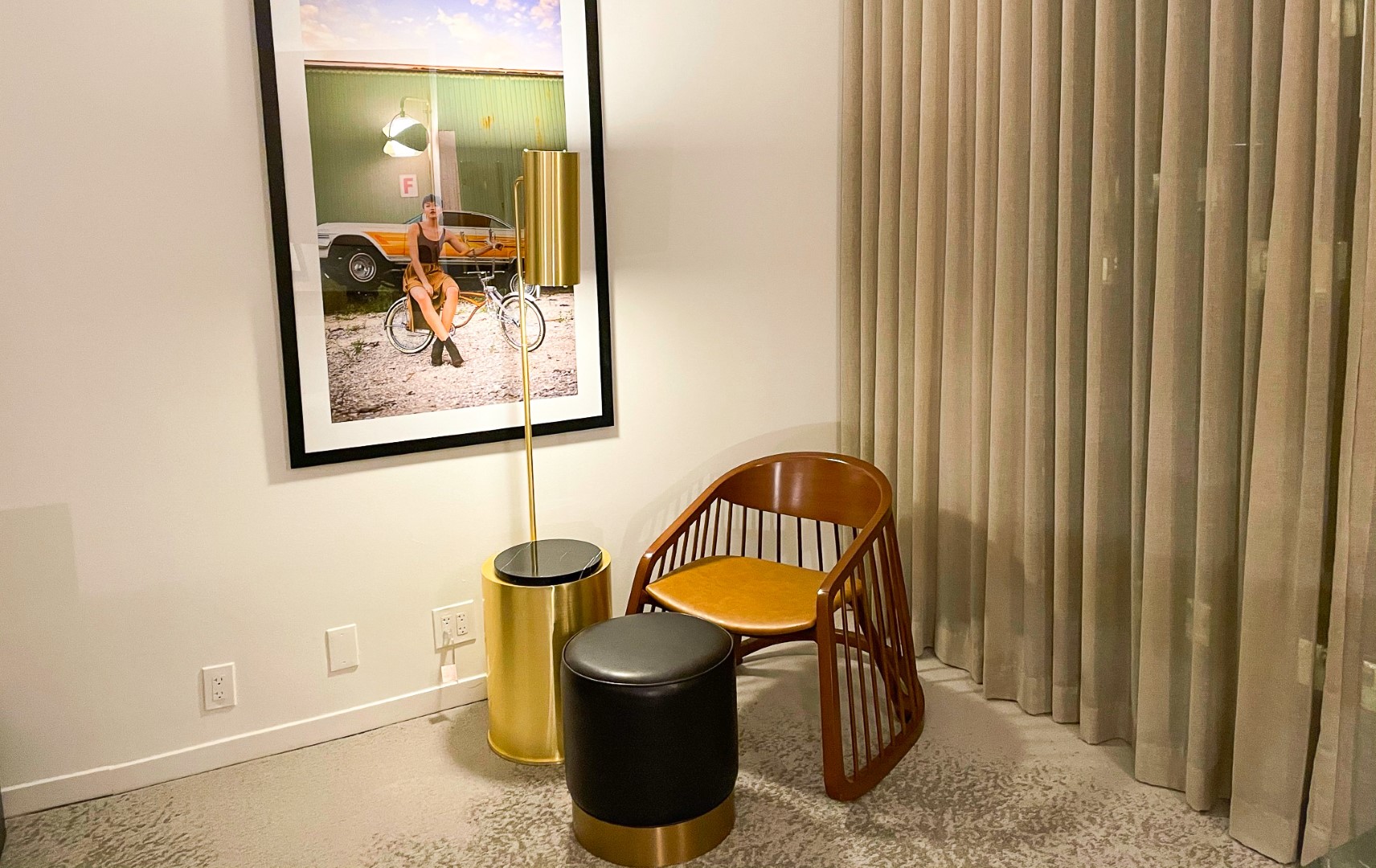 C. Baldwin Curio Collection Hilton Hotel in Houston Texas Guest Room chair