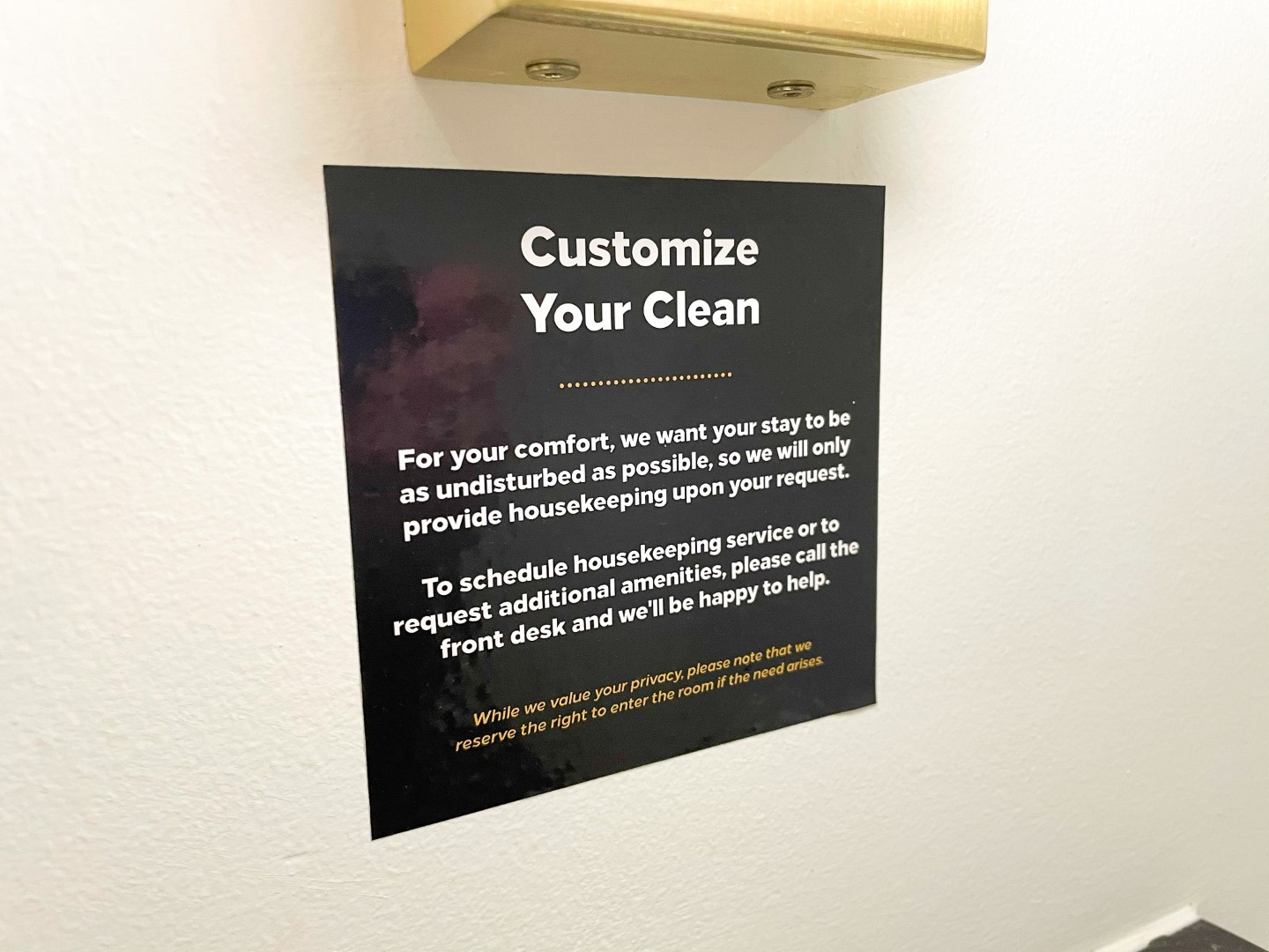 C. Baldwin Curio Collection Hilton Hotel in Houston Texas housekeeping request