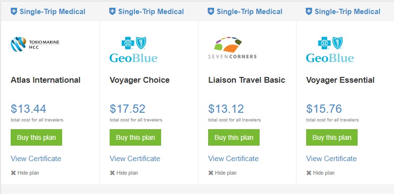 GeoBlue Comparison