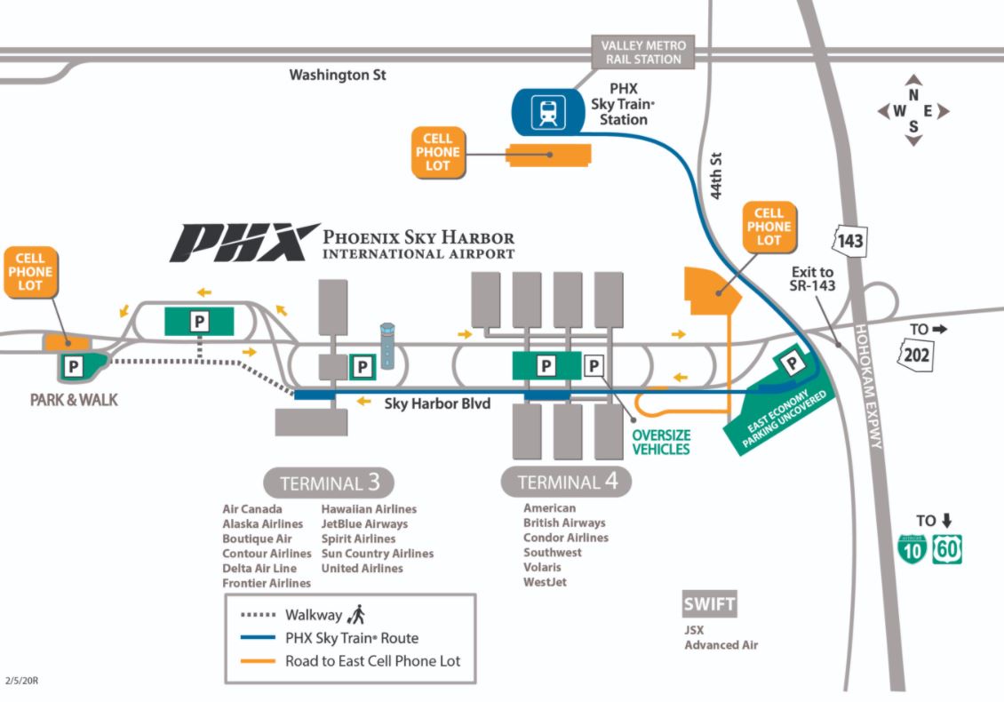 Phoenix Sky Harbor International Airport Map Phoenix Sky Harbor International Airport Map