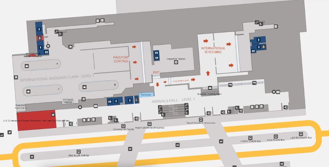 Salt Lake City Main Terminal International Arrivals