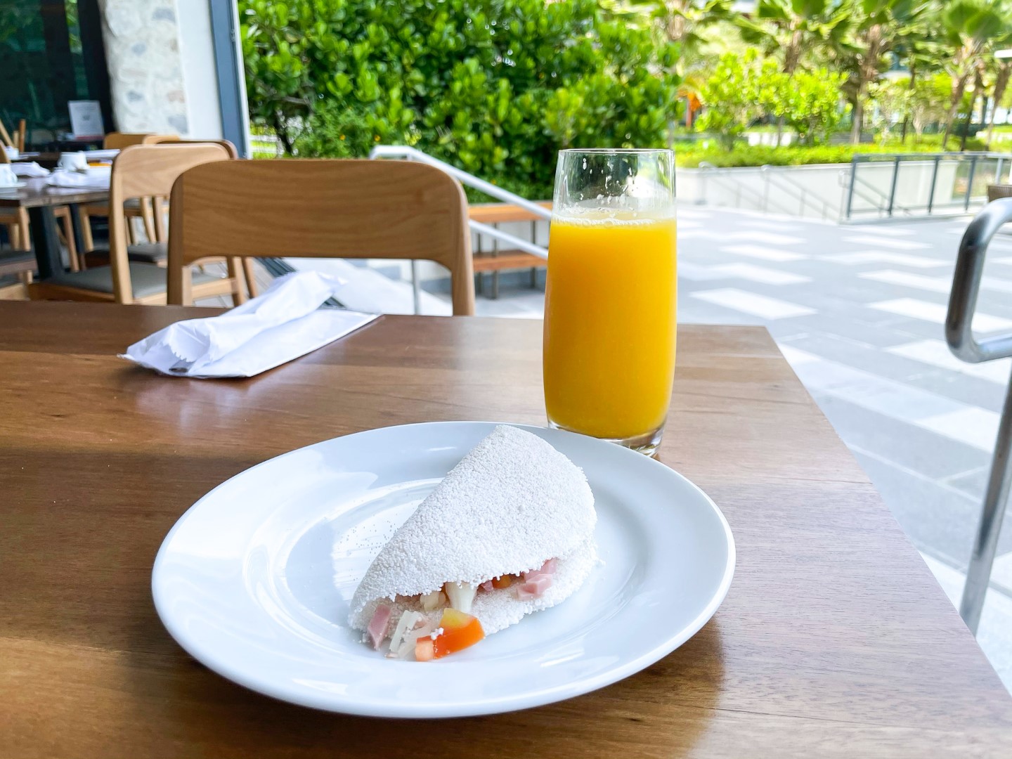 Breakfast tapioca and juice Grand Hyatt Rio de Janeiro