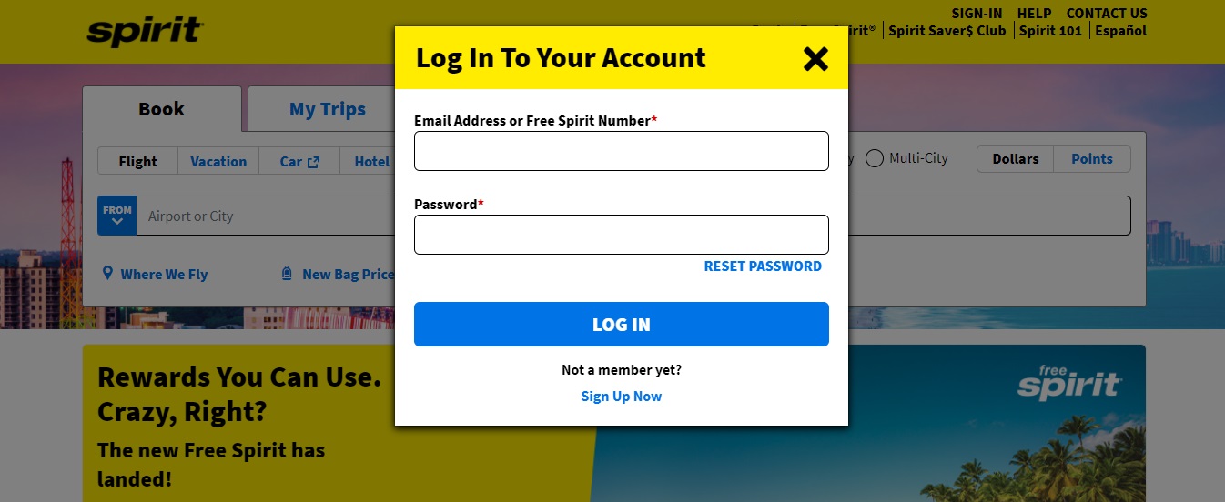 Free Spirit Log In