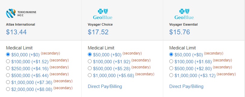 GeoBlue Med Comparison