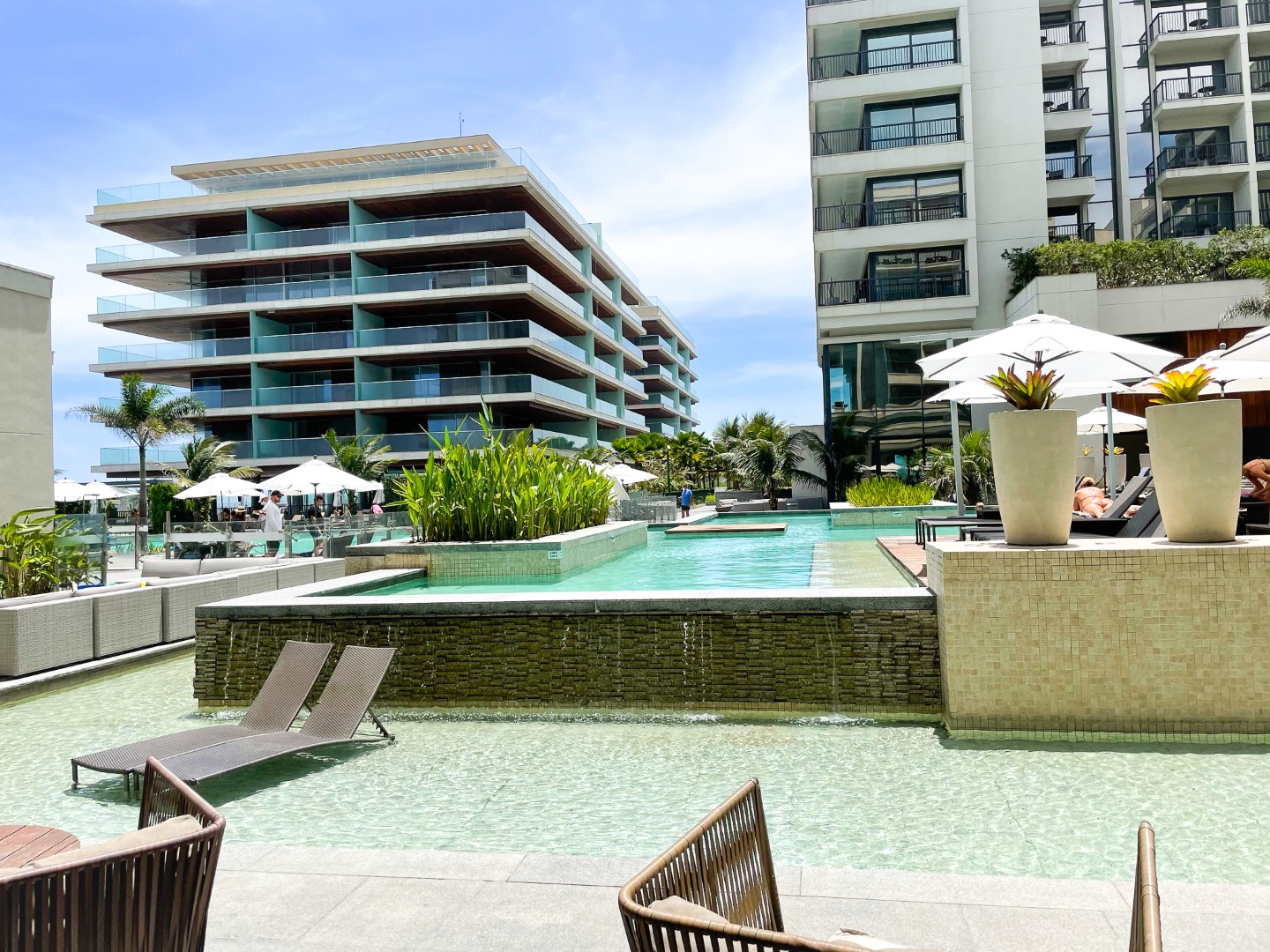 pool and chairs at Grand Hyatt Rio de Janeiro pool and chairs at Grand Hyatt Rio de Janeiro