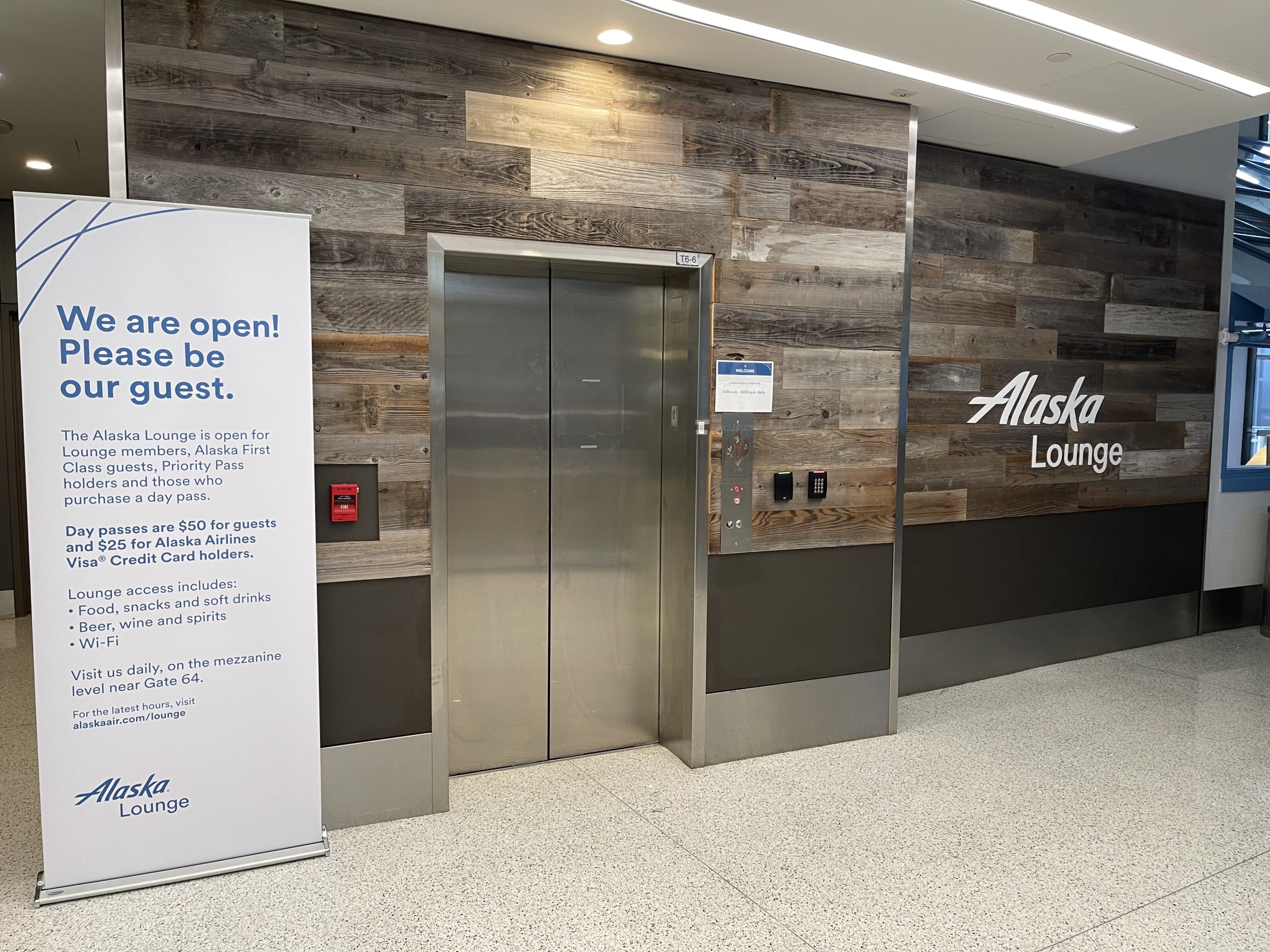 Alaska Boardroom Lounge LAX Entrance