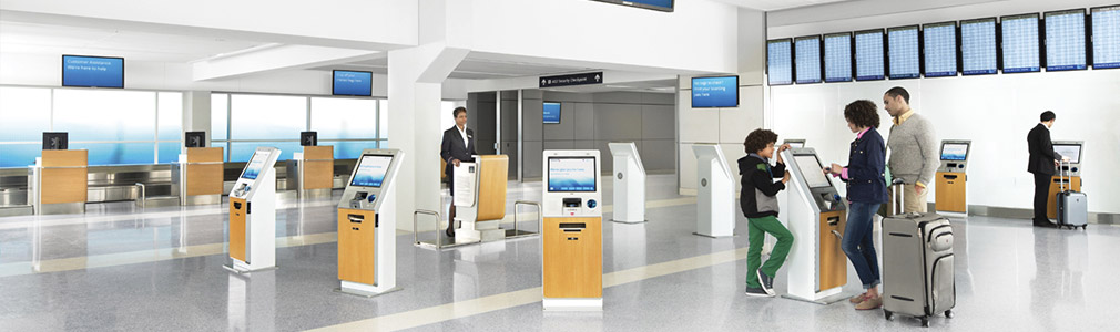 American Airlines kiosk check in bag drop