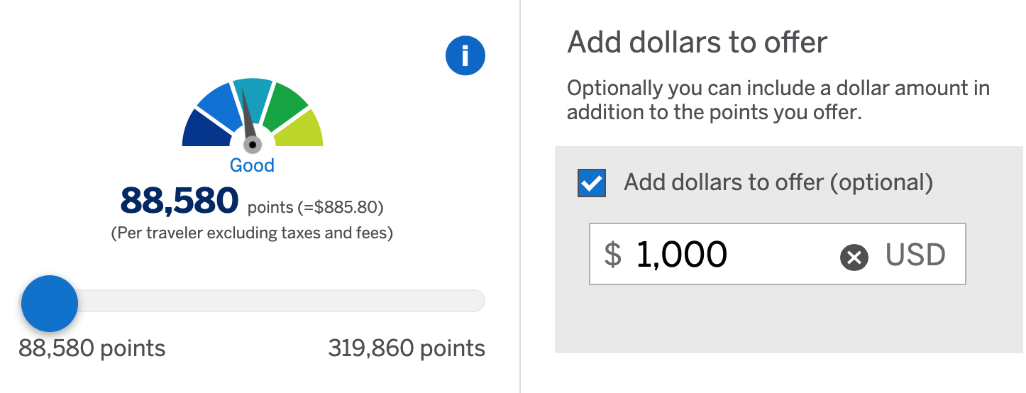 Fiji Airways Upgrade points meter
