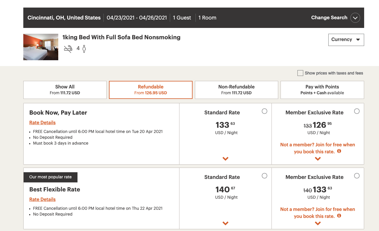 IHG Rates