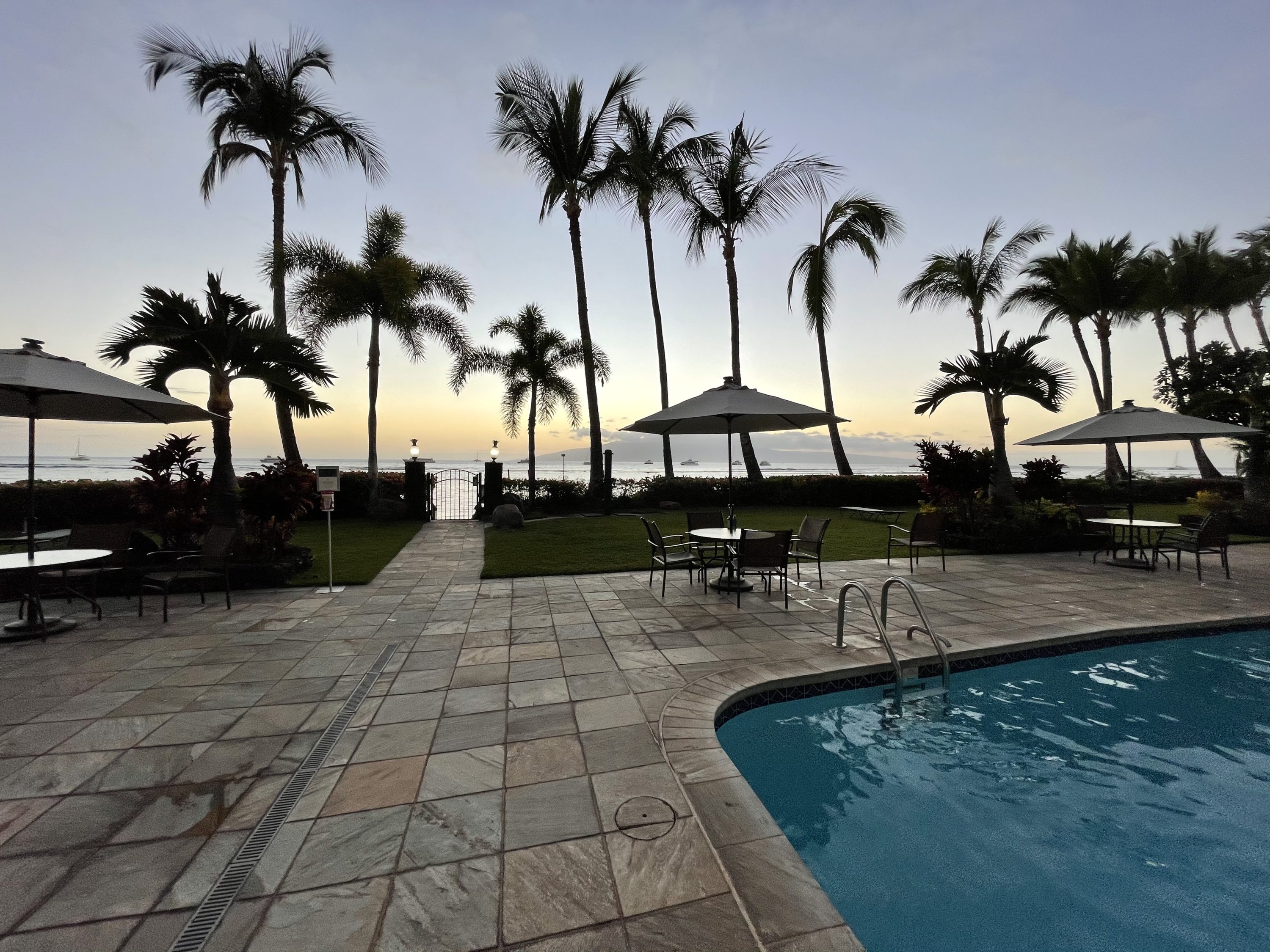 Lahaina Shores Sunset by Pool