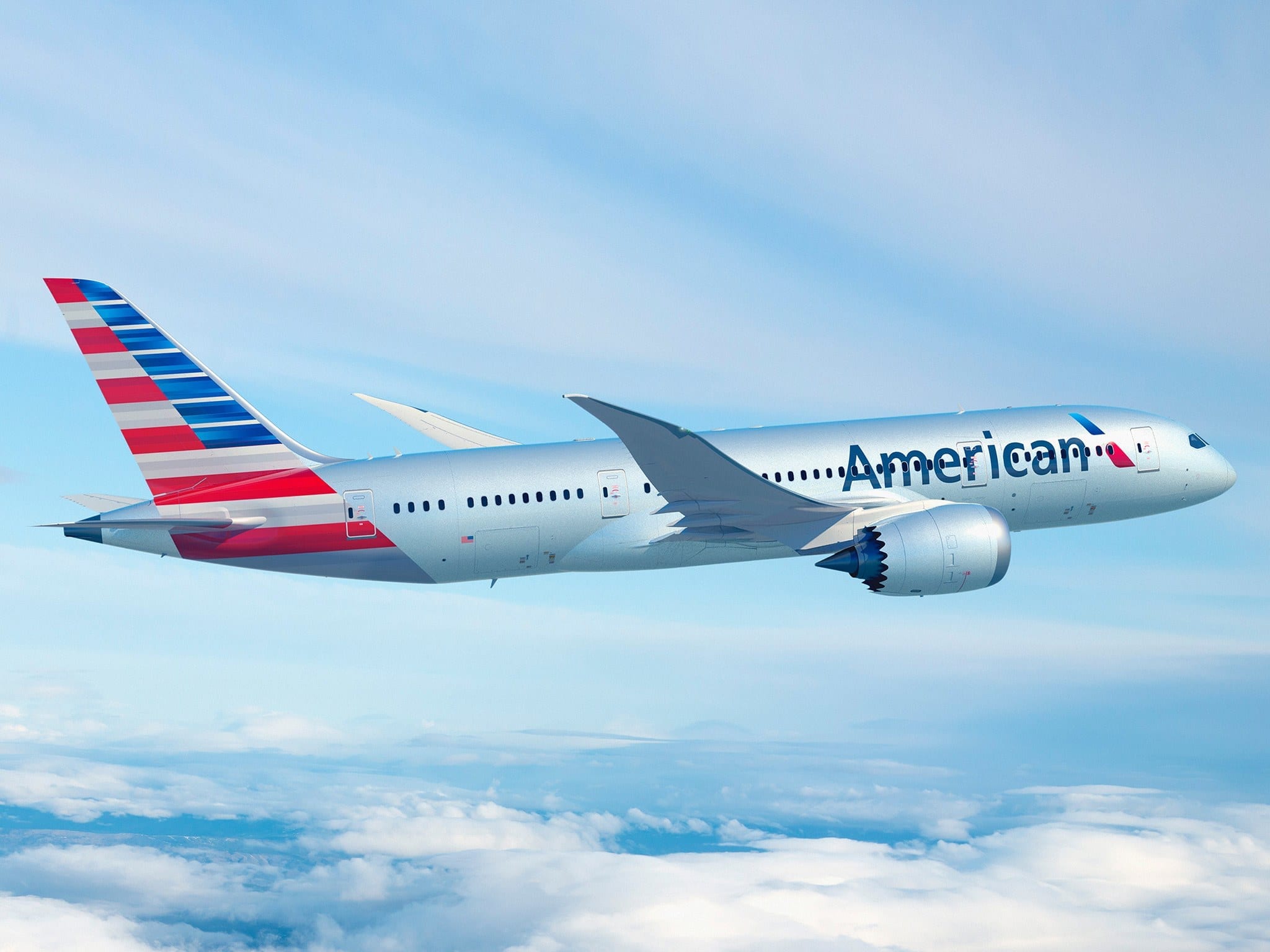 American Airlines 787 Flying