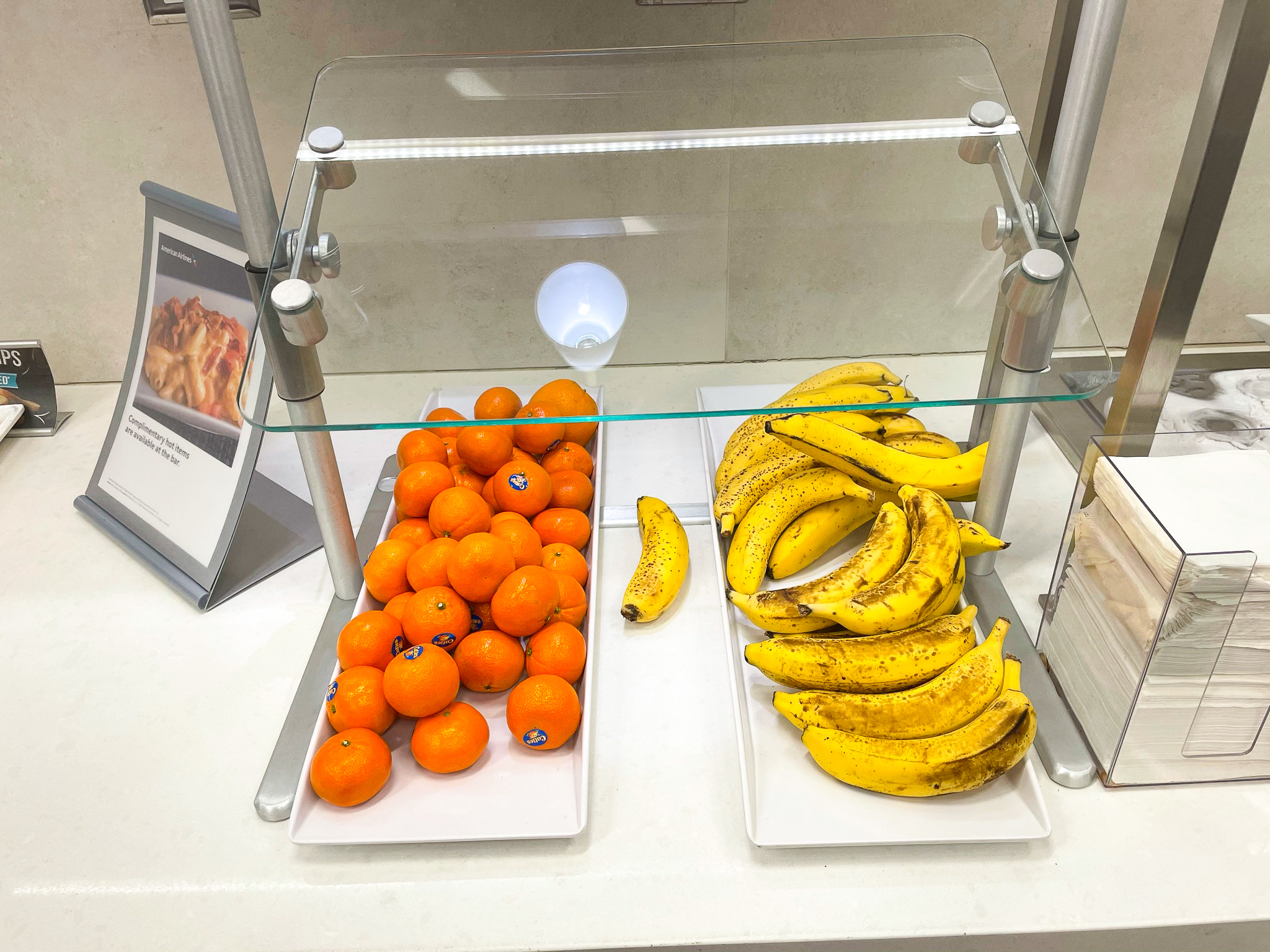 American Airlines Admirals Club at Orlando MCO fruits