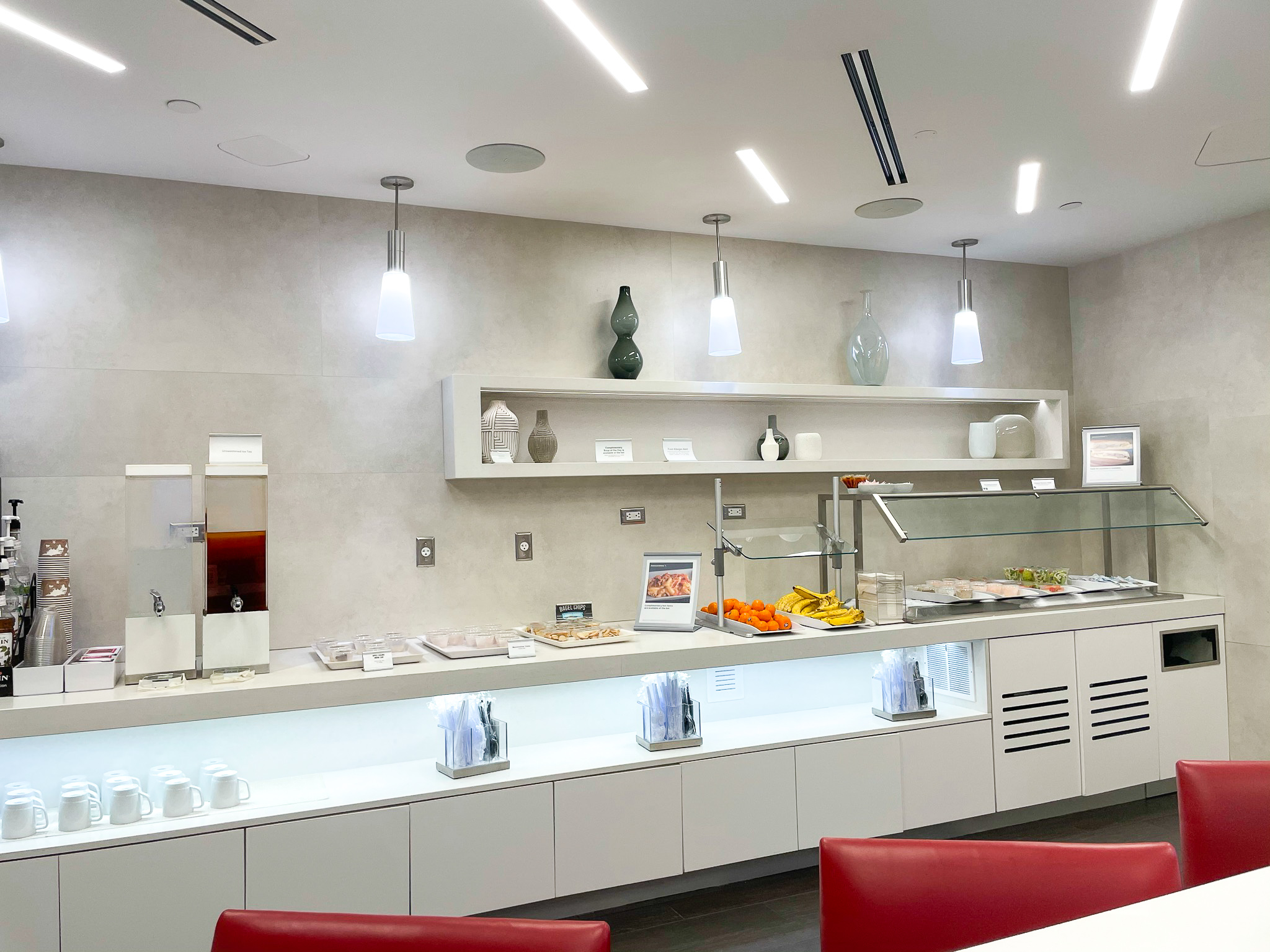 American Airlines Admirals Club at Orlando MCO snacks