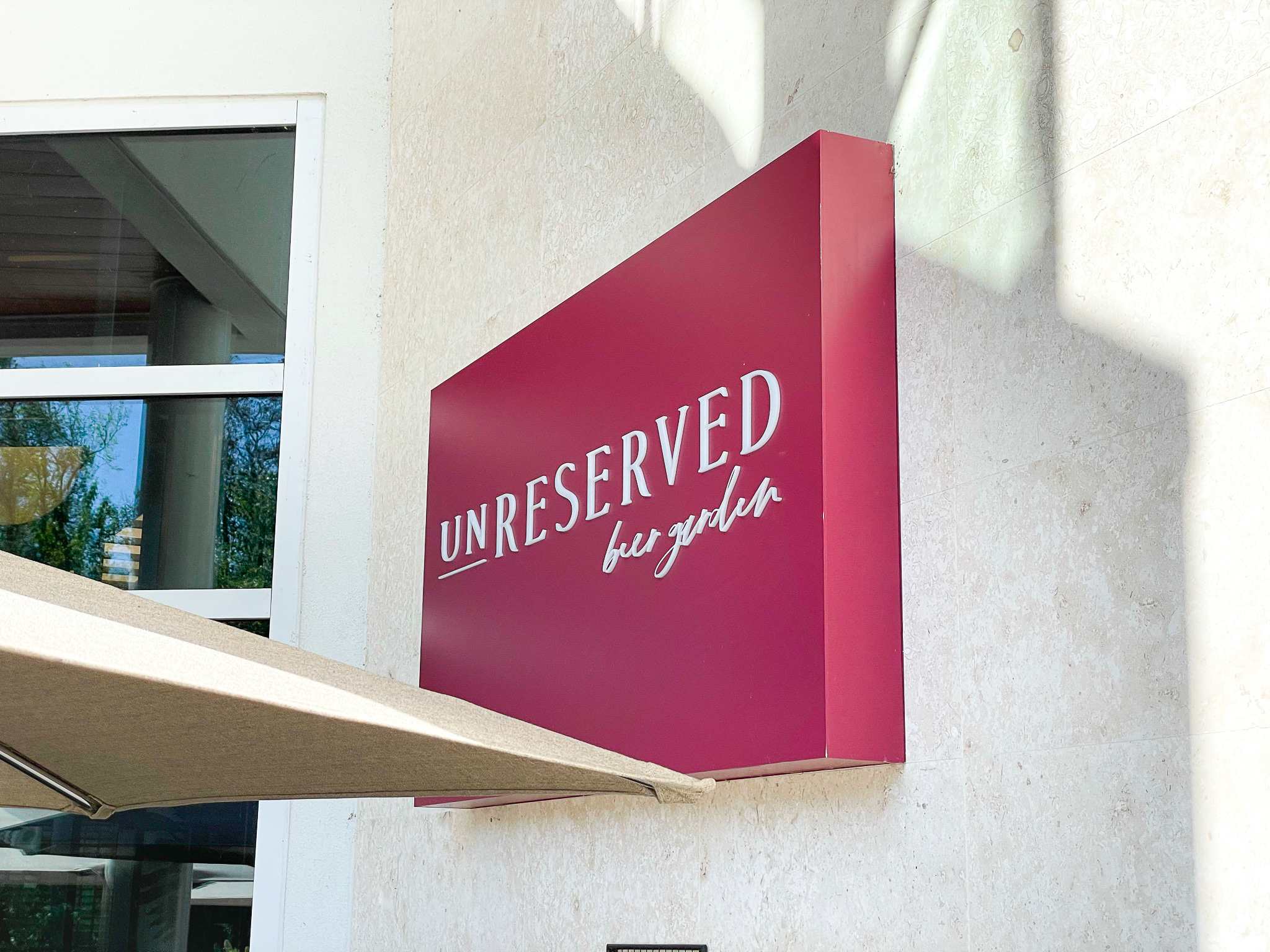 JW Marriott Bonnet Creek Orlando Unreserved Beer Garden sign