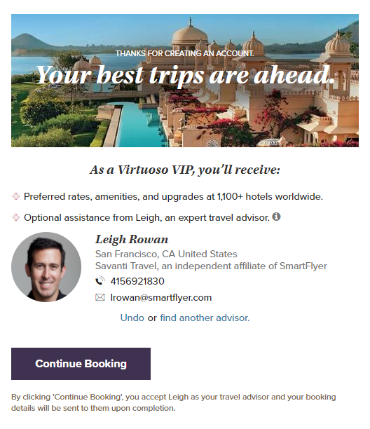 Select Virtuoso travel advisor