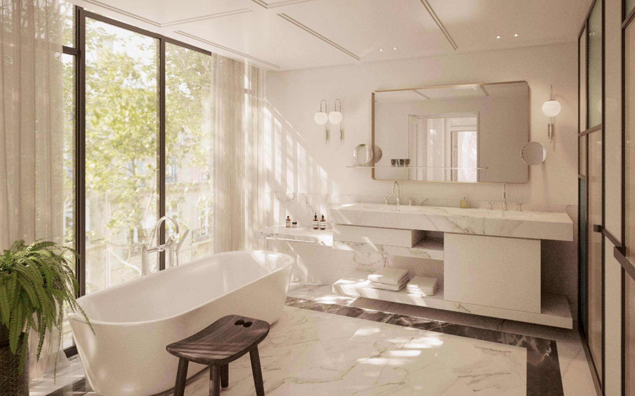 Bathroom at Kimpton St Honore Paris