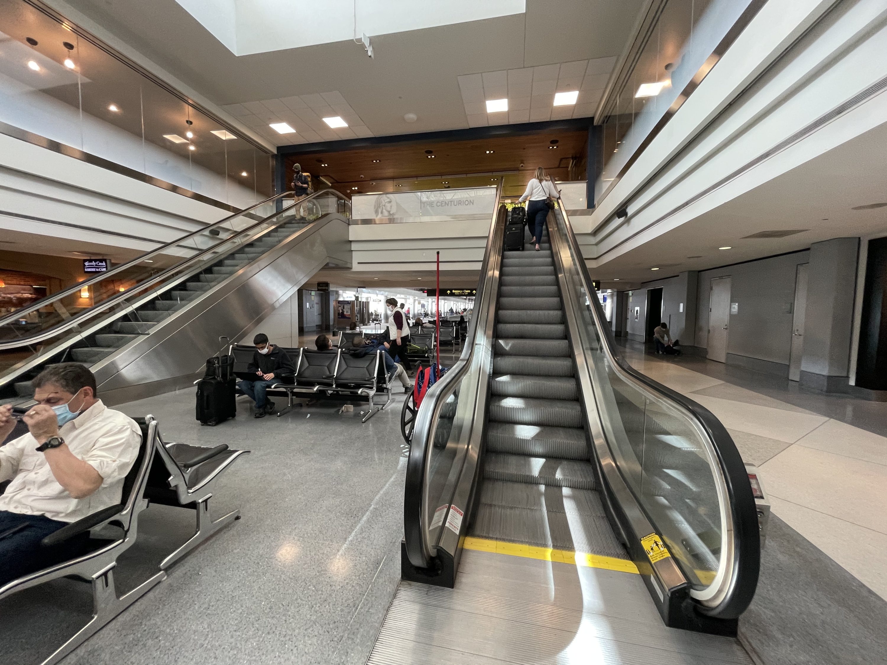 Centurion Lounge DEN Entrance Escalator
