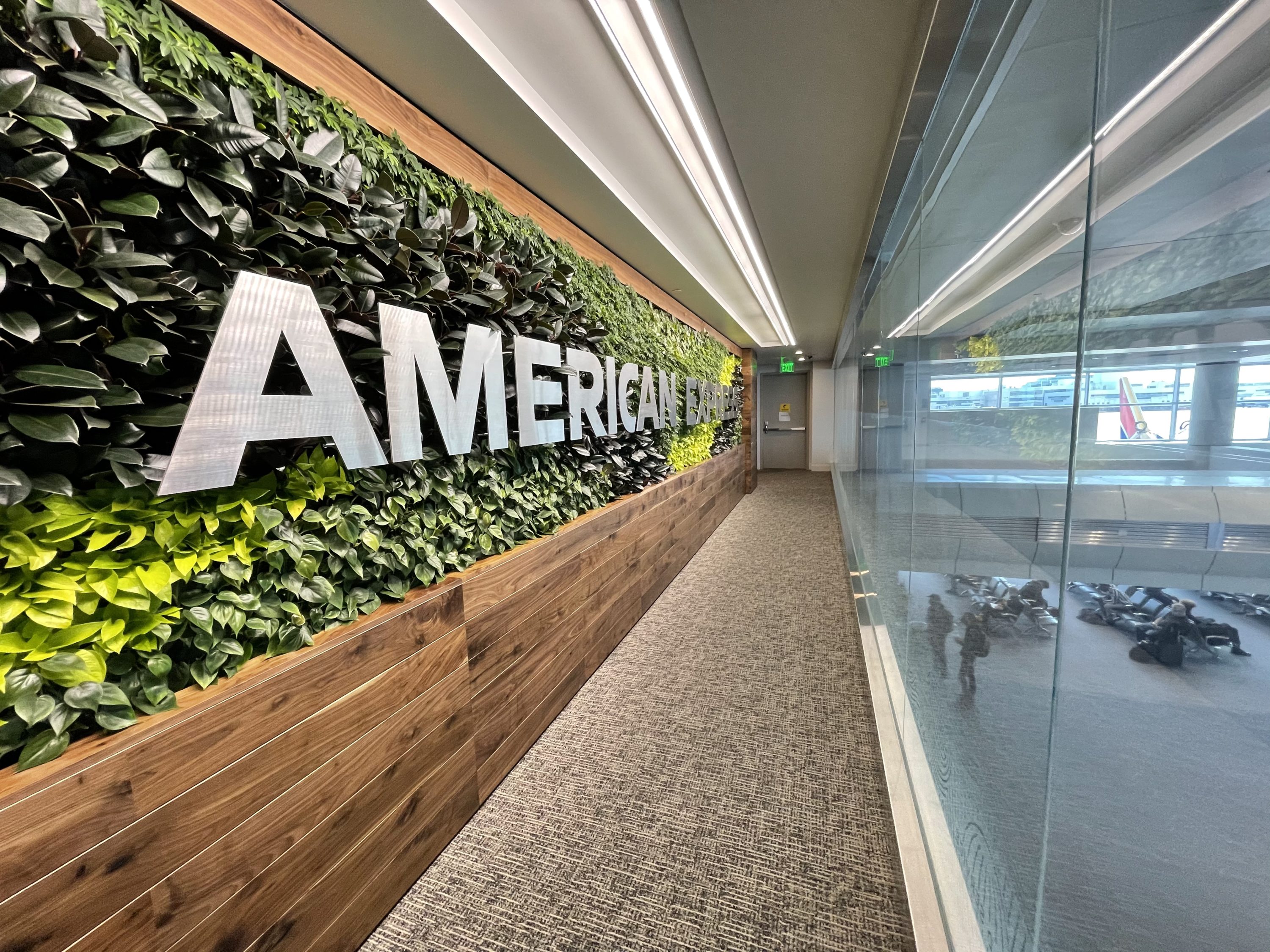 Centurion Lounge DEN Green Wall in Terminal