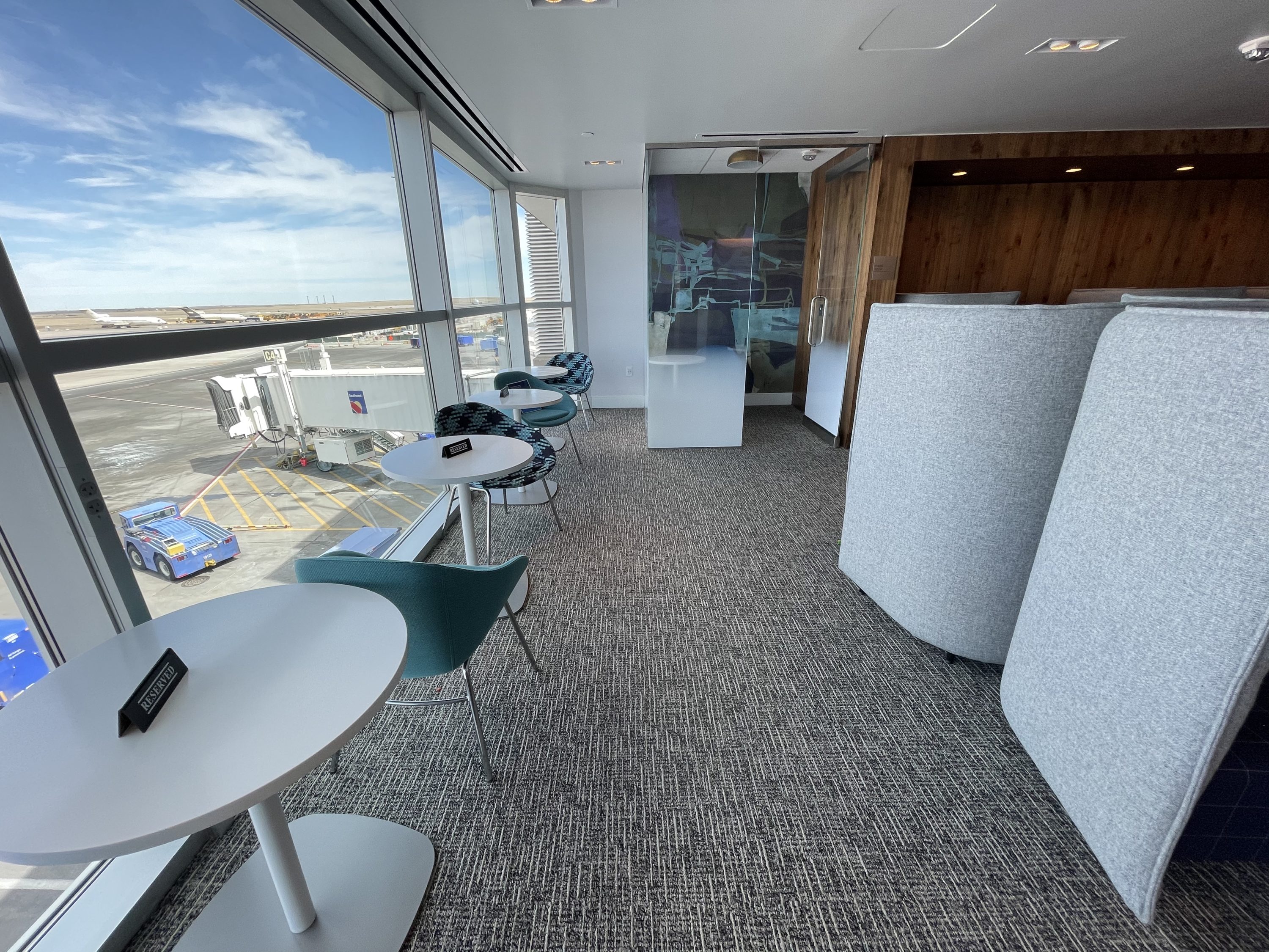 Centurion Lounge DEN Seating by Window