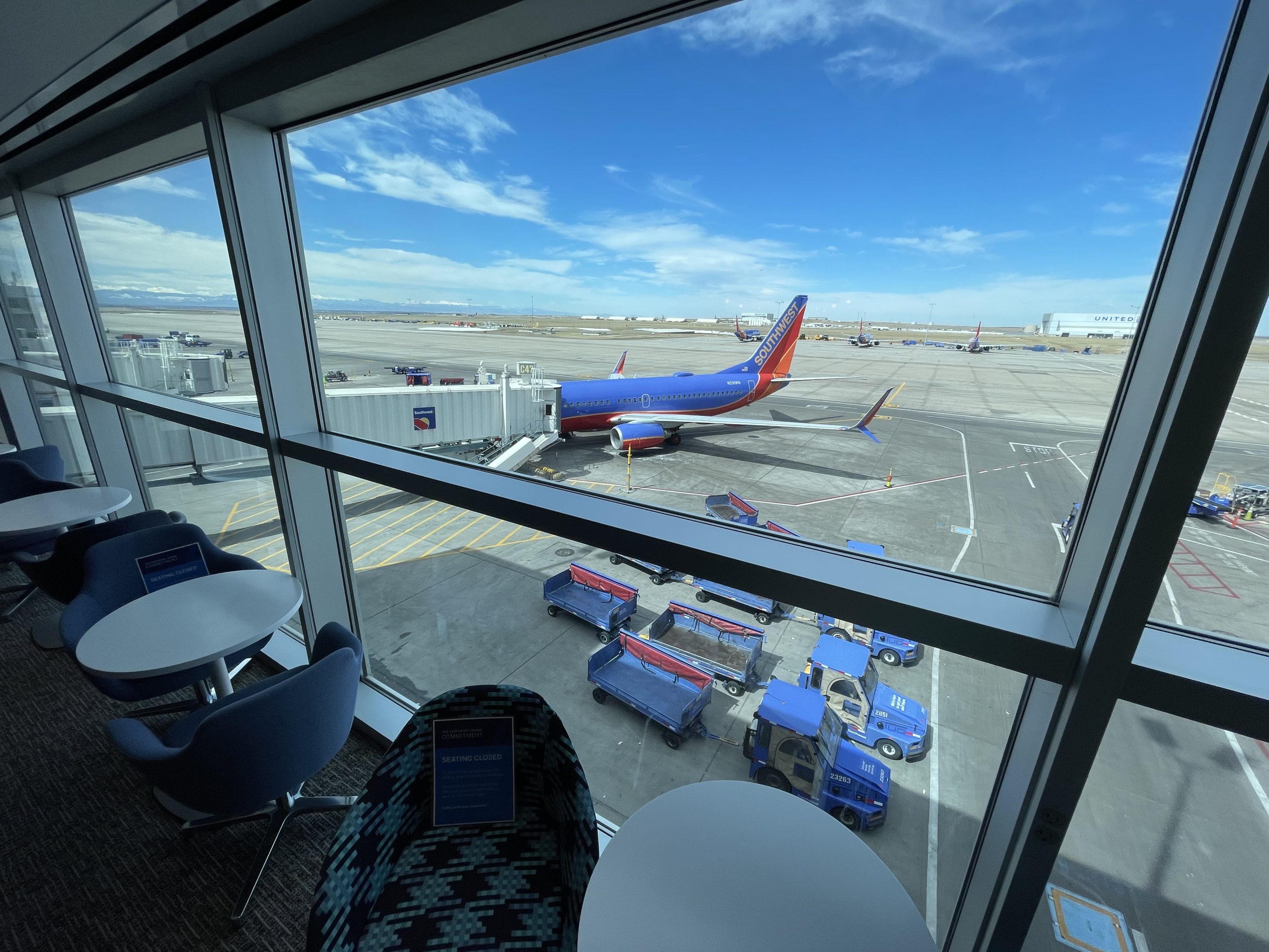 Centurion Lounge DEN Seating with View
