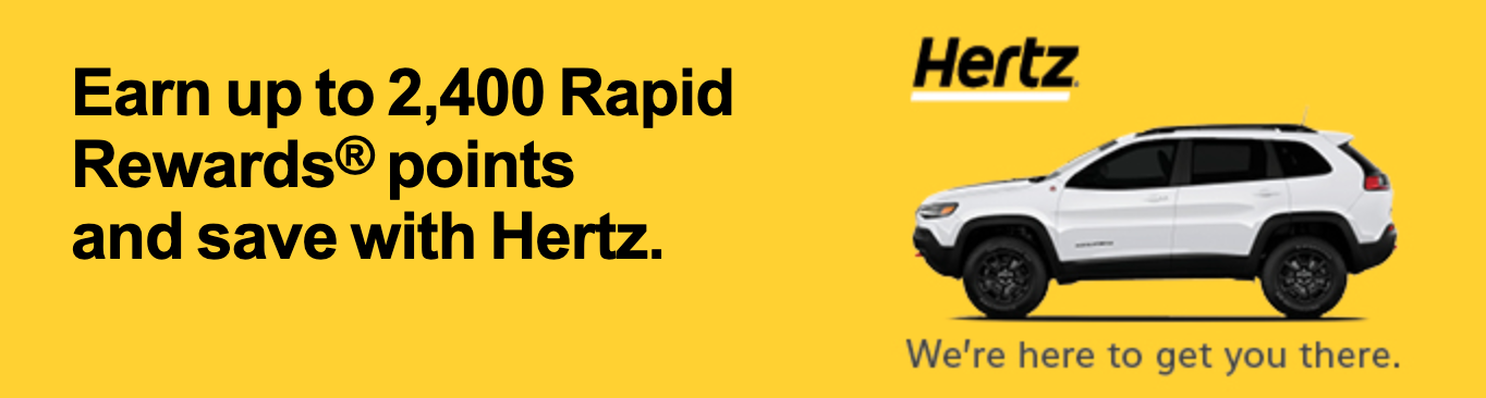 Earn Southwest points through Hertz