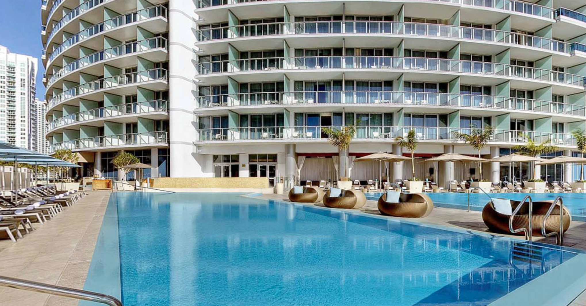 Pool deck at Kimpton EPIC Hotel Miami