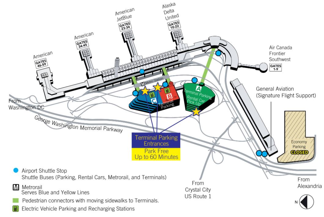Ronald Reagan Washington National Airport Parking