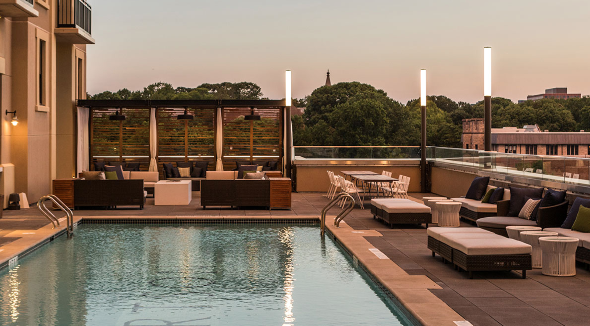 Rooftop pool at Aertson Hotel